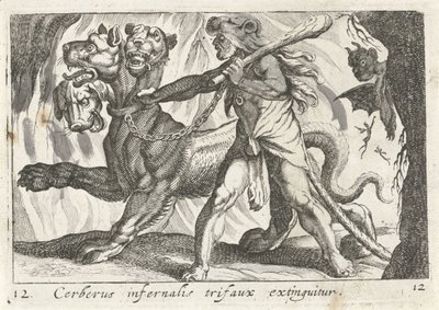 Ercole cattura Cerbero da Simon Frisius