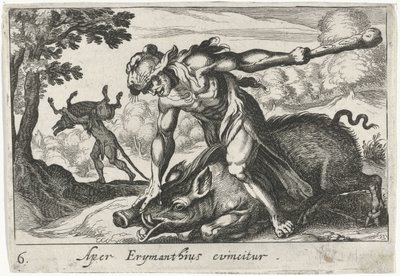 Ercole cattura il cinghiale di Erimanto da Simon Frisius