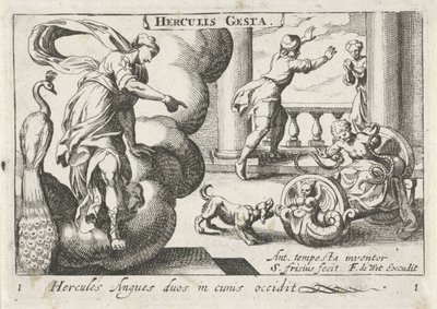 Giovane Ercole strangola due serpenti da Simon Frisius