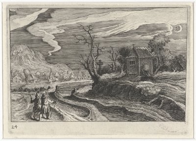 Paesaggio di notte da Simon Frisius