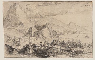 Paesaggio montano da Simon Frisius