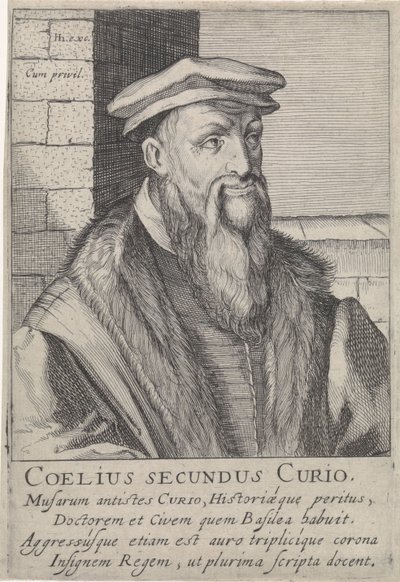 Ritratto di Caelio Secondo Curio da Simon Frisius