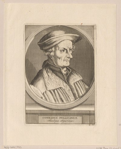 Ritratto di Conrad Pellican da Simon Frisius