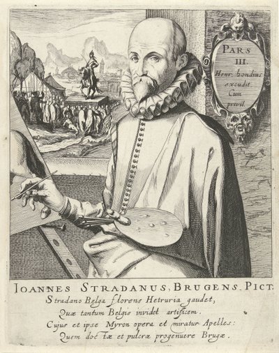 Ritratto di Jan van der Straet da Simon Frisius