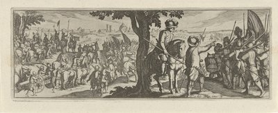 Due soldati sotto un albero (Cavalleria) da Simon Frisius