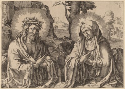 Il Salvatore e la Vergine da Simon Frisius after Lucas van Leyden
