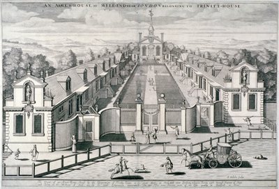 Trinity Almshouses, Mile End Road, Stepney, Londra da Simon Gribelin