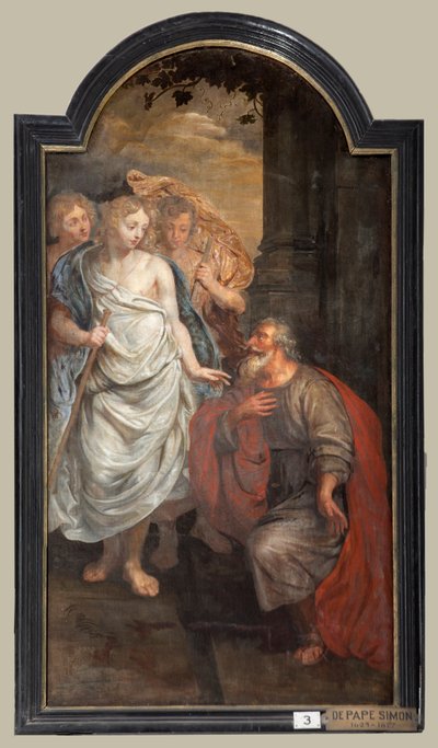 Chiesa parrocchiale (Sint-Walburgakerk). Dipinto, trittico. Simon De Pape (?). Redenzione degli schiavi cristiani ai Turchi. da Simon II de Pape