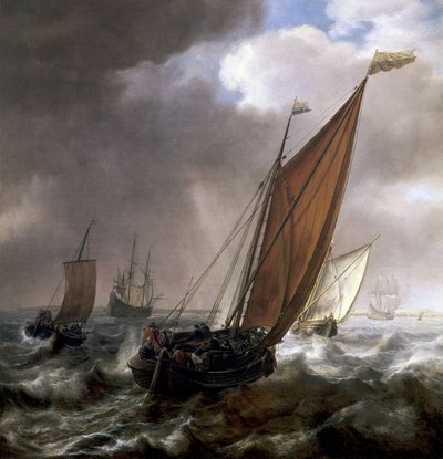 Piccola nave da trasporto olandese da Simon Jacobsz. Vlieger