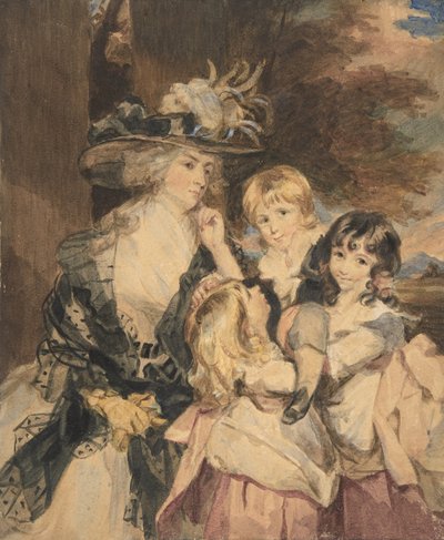Lady Smith e i suoi figli da Simon Jacques Rochard