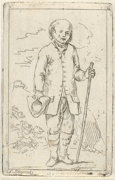 Vecchio con bastone da passeggio da Simon Klapmuts