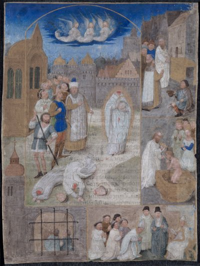 Foglio estratto da un breviario di Carlo il Temerario e Margherita di York, c. 1467-1470 da Simon Marmion