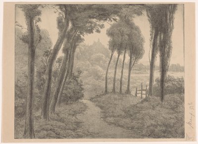 Paesaggio con sentiero nel bosco da Simon Moulijn (signed by artist)
