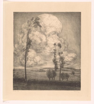 Nuvole sopra un paesaggio ondulato da Simon Moulijn (signed by artist)