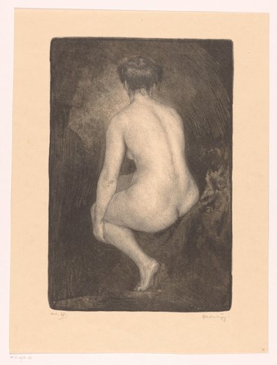 Donna nuda seduta da Simon Moulijn (signed by artist)