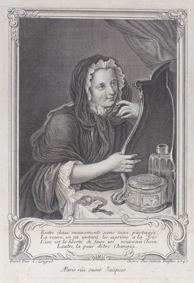 La vedova civettuola, 1747 da Simon Nicolas Duflos