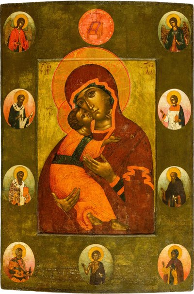La Vergine di Vladimir con Santi Selezionati da Simon Ushakov