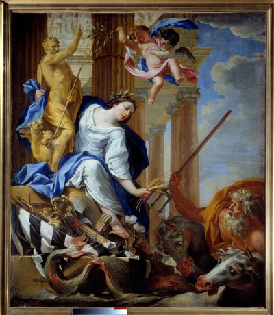 Allegoria dei benefici della pace da Simon Vouet