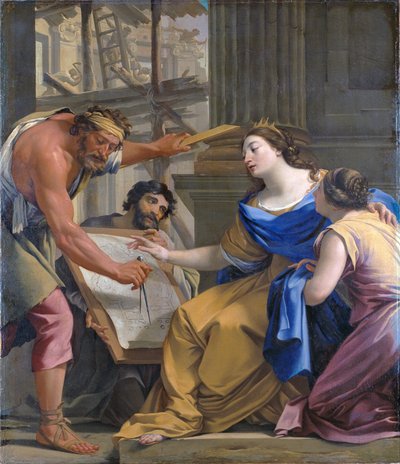 Artemisia Costruire il Mausoleo da Simon Vouet