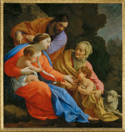 La Sainte Famille - La Sacra Famiglia. R. F ... da Simon Vouet