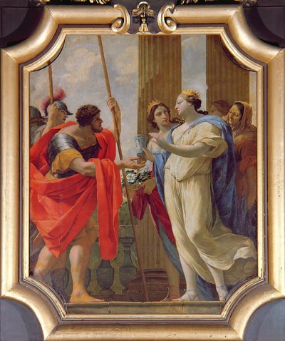 Polidamna che dà a Menelao ed Elena le medicine Enula Campana e Moly da Simon Vouet