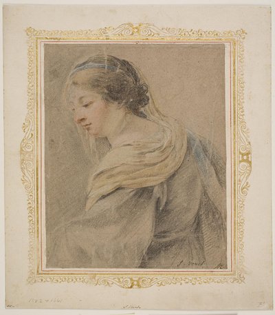 Studio di donna per "Madonna e bambino" da Simon Vouet