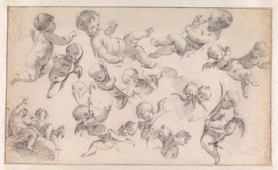 Studio per una decorazione con putti da Simon Vouet