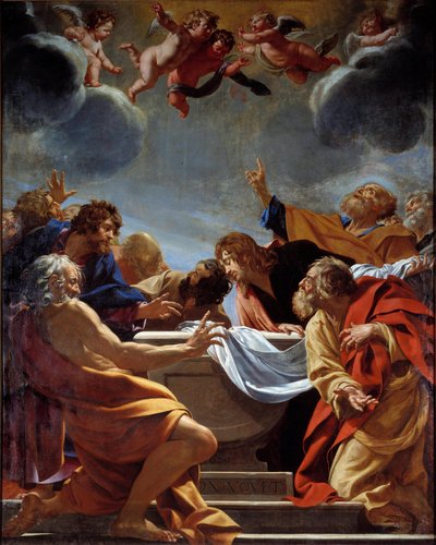 Gli apostoli al sepolcro della Vergine da Simon Vouet