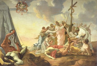 Il serpente di bronzo, sezione destra da Simon Vouet