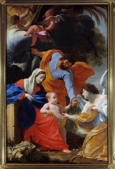 Il riposo della Sacra Famiglia da Simon Vouet