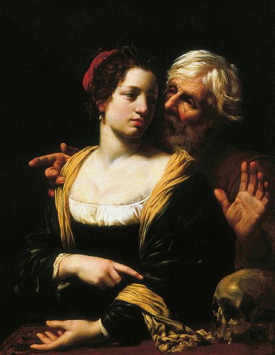La coppia male assortita (Vanitas). da Simon Vouet