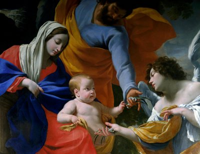 Il riposo della Sacra Famiglia (dettaglio) da Simon Vouet