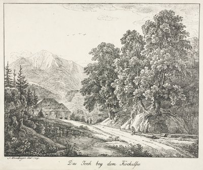 Il sentiero vicino al Kochelsee, 1809 da Simon Warnberger