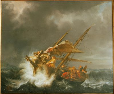 Cristo e i discepoli nella tempesta sul mare da Simon de Vlieger