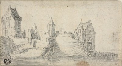 Edifici fortificati in riva al mare da Simon de Vlieger