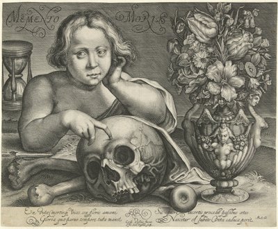 Bambino con teschio (Vanitas) da Simon van de Passe