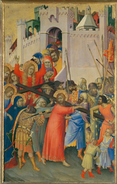 Le Portement de Croix - Il trasporto della Croce Parte di un polittico, dipinto per un membro della famiglia Orsini ... da Simone (after) Martini