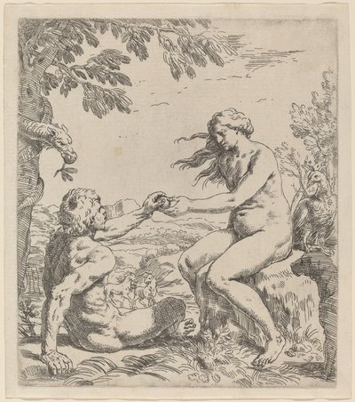 Adamo ed Eva da Simone Cantarini