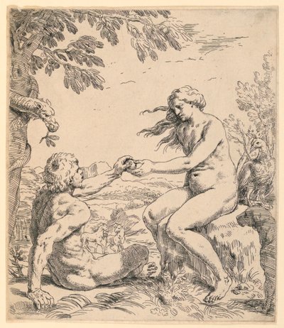 Adamo ed Eva da Simone Cantarini
