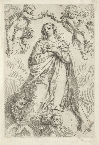 Incoronazione di Maria sulla falce di luna da Simone Cantarini