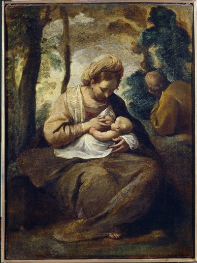 Riposo durante la fuga in Egitto da Simone Cantarini