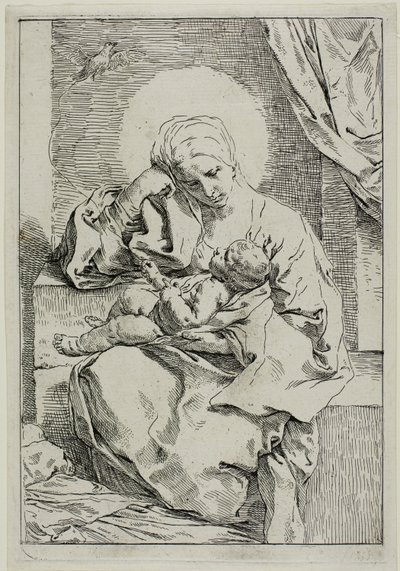 Madonna e Bambino con un fringuello da Simone Cantarini