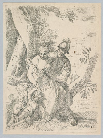 Marte, Venere e Amore da Simone Cantarini