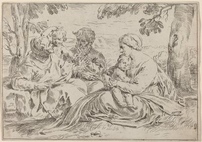 La Sacra Famiglia da Simone Cantarini
