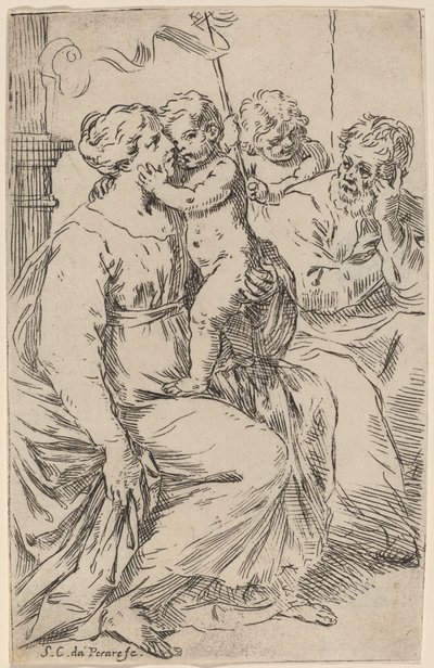 La Sacra Famiglia da Simone Cantarini