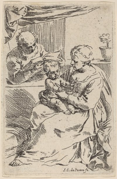 La Sacra Famiglia da Simone Cantarini