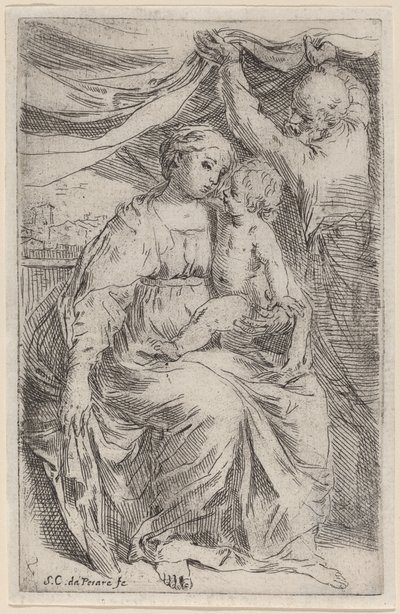 La Sacra Famiglia da Simone Cantarini