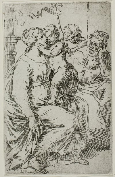 La Sacra Famiglia da Simone Cantarini