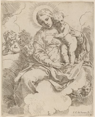 La Vergine e il Bambino da Simone Cantarini