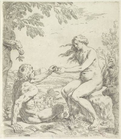 Tentazione di Adamo da Simone Cantarini